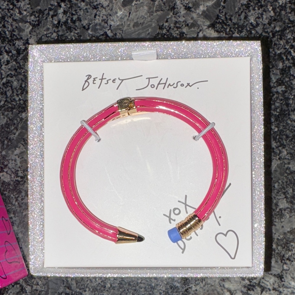 Betsey Johnson Pink Pencil Bracelet